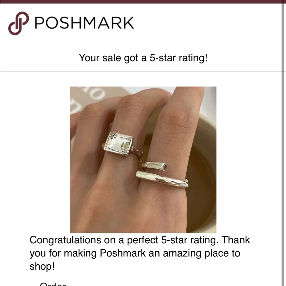 ⭐️ New 925 Sterling Silver Crystal Zircon Ring - Picture 9 of 10